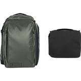 WANDRD Transit 35l Travel Backpack Wasatch Green Essential Bundle