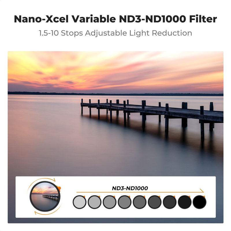 K&F Concept Variabel ND Filter ND3-1000 Nano X - 72mm