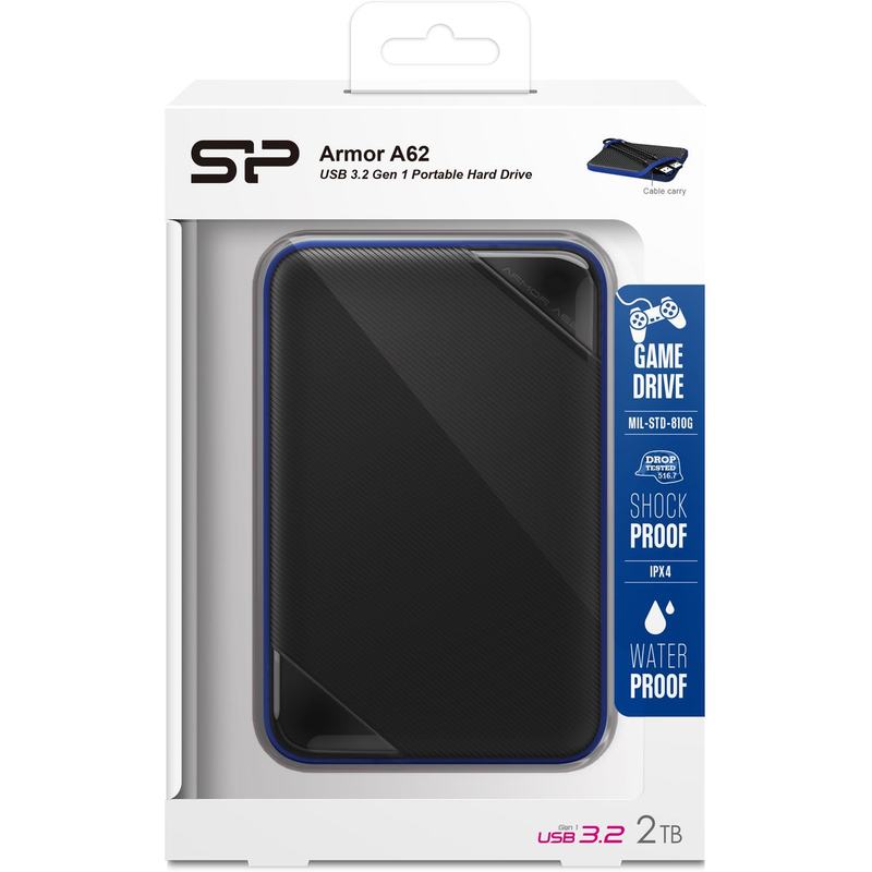 Silicon Power Armor A62 HDD 2TB USB 3.2 Gen 1 (Black & Blue)