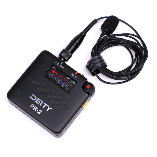 Deity PR-2 Stereo Pocket Recorder + Timecode with Lavalier Mic | 1
